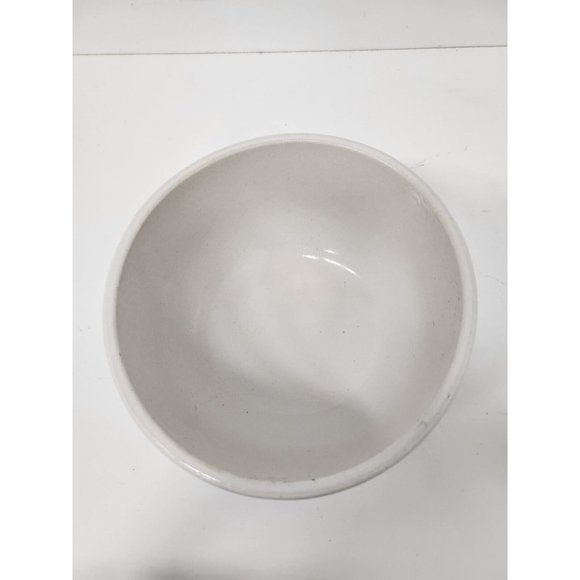 Vintage Roseville Ohio Pottery RRP Co 8" Mixing Bowl White Ribbed Stoneware - Picture 3 of 10